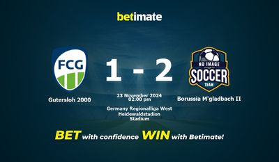 Pronostic Gutersloh 2000 vs Borussia M'gladbach II, cotes et conseils de paris 23/11/2024