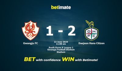 Pronostic, cotes et conseils de paris pour Gwangju FC vs Daejeon Hana Citizen (22/06/2025)
