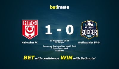 Hallescher FC vs Greifswalder SV 04 Prédiction, cotes et conseils de paris 30/11/2024