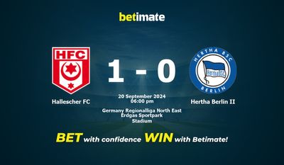 Pronostic Hallescher FC vs Hertha Berlin II, cotes et conseils de paris 20/09/2024