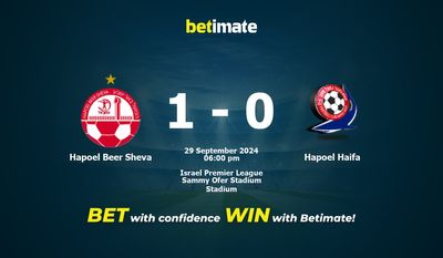 Pronostic Hapoel Beer Sheva vs Hapoel Haifa, cotes et conseils de paris 29/09/2024
