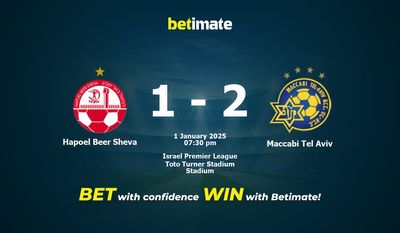 Pronostic Hapoel Beer Sheva vs Maccabi Tel Aviv, cotes et conseils de paris 01/01/2025