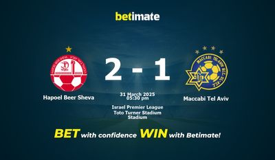 Pronostic, cotes et conseils de paris Hapoel Beer Sheva vs Maccabi Tel Aviv (31/03/2025)