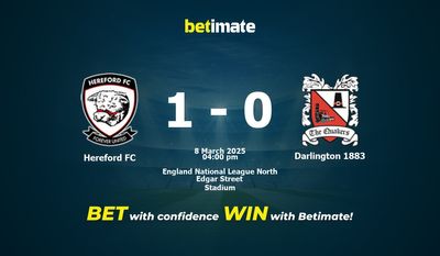 Hereford FC vs Darlington 1883 Pronostic, cotes et conseils de paris 08/03/2025