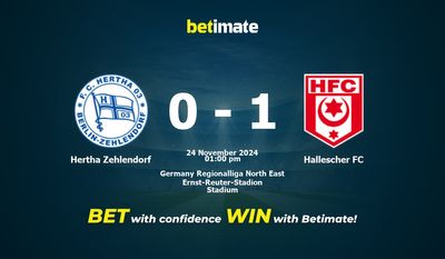Hertha Zehlendorf vs Hallescher FC Prédiction, cotes et conseils de paris 24/11/2024