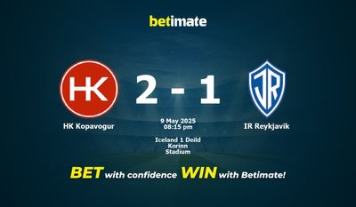Pronostic, cotes et conseils de paris HK Kopavogur vs IR Reykjavik (05/09/2025)