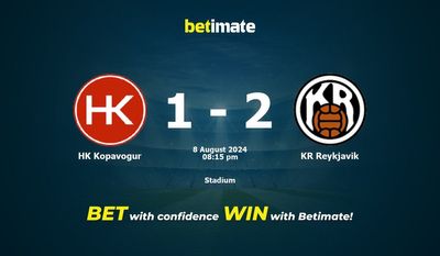 HK Kopavogur vs KR Reykjavik Prédiction, cotes et conseils de paris 08/08/2024