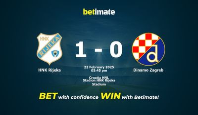 HNK Rijeka vs Dinamo Zagreb Prédiction, cotes et conseils de paris 22/02/2025