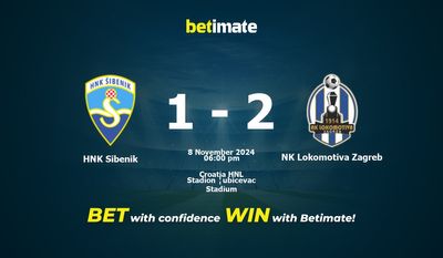 Pronostic HNK Sibenik vs NK Lokomotiva Zagreb, cotes et conseils de paris 08/11/2024