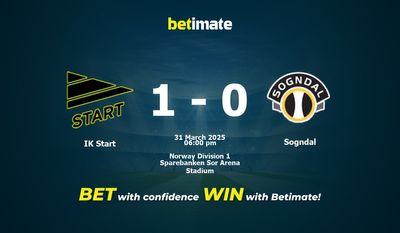 IK Start vs Sogndal Prédiction, cotes et conseils de paris 31/03/2025