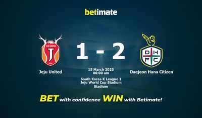 Jeju United vs Daejeon Hana Citizen : pronostics, cotes et conseils de paris (15/03/2025)