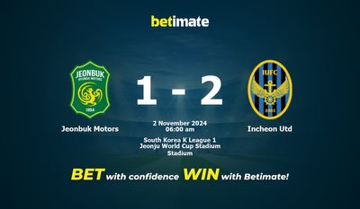 Jeonbuk Motors vs Incheon Utd Prédiction, cotes et conseils de paris 11/02/2024