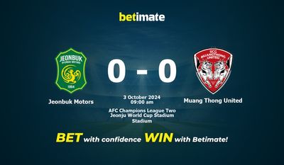 Jeonbuk Motors vs Muang Thong United Prédiction, cotes et conseils de paris 03/10/2024