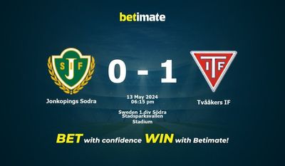 Jönköpings Sodra vs Tvååkers IF Prédiction, cotes et conseils de paris 13/05/2024