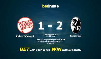 Pronostic Kickers Offenbach vs Freiburg II, cotes et conseils de paris 23/11/2024