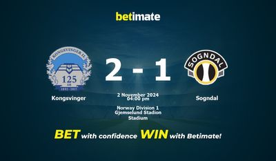 Kongsvinger vs Sogndal Prédiction, cotes et conseils de paris 02/11/2024