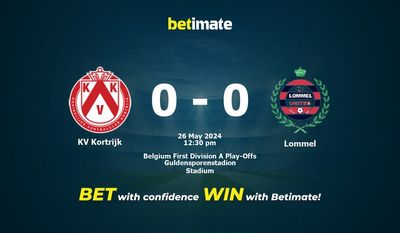 KV Courtrai vs Lommel Prédiction, cotes et conseils de paris 26/05/2024
