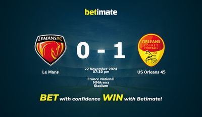 Pronostic, cotes et conseils de paris pour Le Mans vs US Orleans 45 22/11/2024