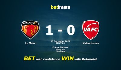 Le Mans vs Valenciennes Prédiction, cotes et conseils de paris 13/12/2024