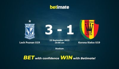 Lech Poznan U19 vs Korona Kielce U19 Prédiction, cotes et conseils de paris 23/09/2023