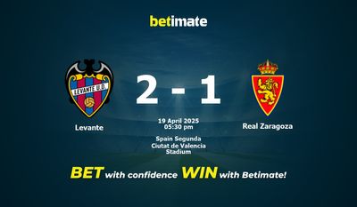 Pronostic, cotes et conseils de paris pour Levante vs Real Saragosse (19/04/2025)