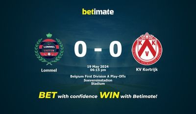 Lommel vs KV Courtrai Prédiction, cotes et conseils de paris 19/05/2024