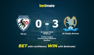 Ma'an vs Al-Faisaly Amman Prédiction, cotes et conseils de paris 10/08/2024