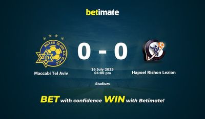 Pronostic, cotes et conseils de paris Maccabi Tel Aviv - Hapoel Rishon Lezion (16/07/2025)