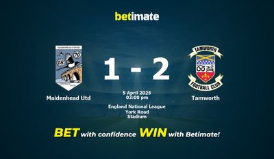 Pronostic, cotes et conseils de paris Maidenhead Utd vs Tamworth (04/05/2025)