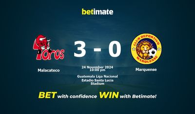 Pronostic, cotes et conseils de paris Malacateco vs Marquense 24/11/2024