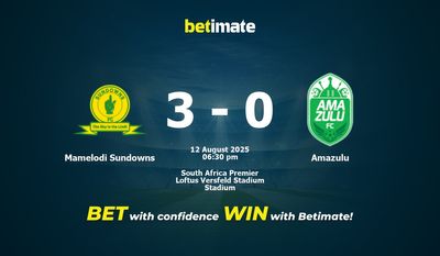 Pronostic, cotes et conseils de paris Mamelodi Sundowns vs Amazulu (08/12/2025)