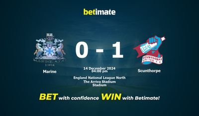 Pronostic Marine vs Scunthorpe, cotes et conseils de paris 14/12/2024