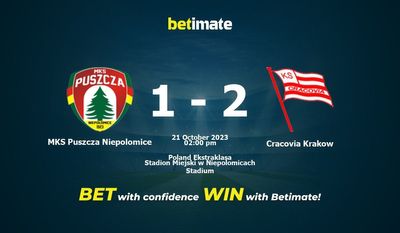 MKS Puszcza Niepolomice vs Cracovia Cracovie Prédiction, cotes et conseils de paris 21/10/2023