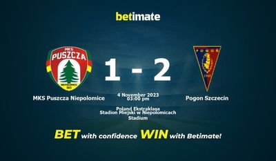 MKS Puszcza Niepolomice vs Pogon Szczecin Prédiction, cotes et conseils de paris 04/11/2023