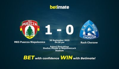 MKS Puszcza Niepolomice vs Ruch Chorzow Prédiction, cotes et conseils de paris 30/09/2023