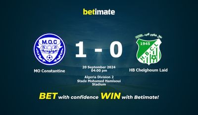 Pronostic, cotes et conseils de paris MO Constantine vs HB Chelghoum Laid 20/09/2024