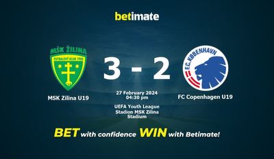 MSK Zilina U19 vs FC Copenhague U19 Prédiction, cotes et conseils de paris 27/02/2024