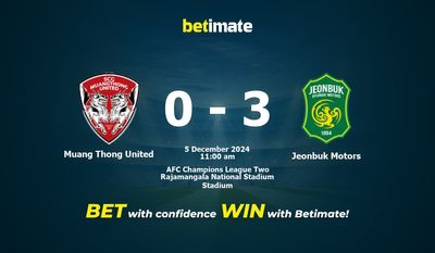 Pronostic, cotes et conseils de paris pour Muang Thong United vs Jeonbuk Motors 12/05/2024