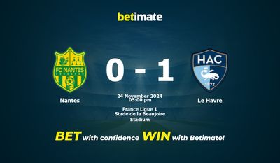 Pronostic Nantes - Le Havre, cotes et conseils de paris 24/11/2024