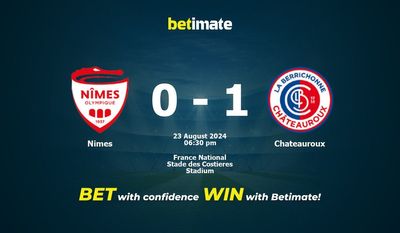 Nîmes vs Châteauroux Prédiction, cotes et conseils de paris 23/08/2024