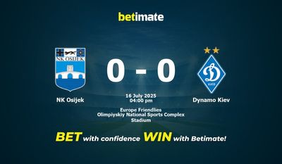 Pronostic, cotes et conseils de paris NK Osijek - Dynamo Kiev (16/07/2025)