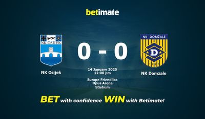 NK Osijek vs NK Domzale Prédiction, cotes et conseils de paris 14/01/2025