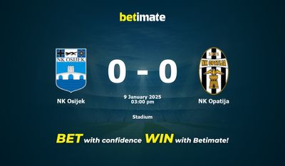 NK Osijek vs NK Opatija Prédiction, cotes et conseils de paris 09/01/2025