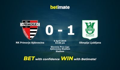 NK Primorje Ajdovscina vs Olimpija Ljubljana Prédiction, cotes et conseils de paris 06/04/2025