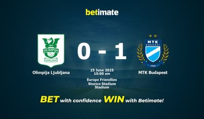 Olimpija Ljubljana vs MTK Budapest Prédiction, cotes et conseils de paris 25/06/2025