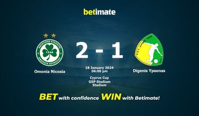 Omonia Nicosie vs Digenis Ypsonas Prédiction, cotes et conseils de paris 18/01/2024