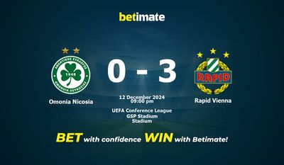 Pronostic Omonia Nicosie vs Rapid Vienne, cotes et conseils de paris 12/12/2024