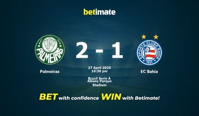 Palmeiras vs EC Bahia Prédiction, cotes et conseils de paris 27/04/2025