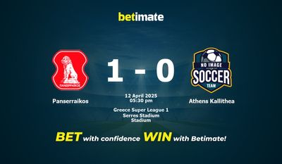 Pronostic, cotes et conseils de paris Panserraikos vs Athènes Kallithéa (12/04/2025)