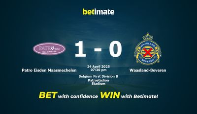 Patro Eisden Maasmechelen vs Waasland-Beveren Prédiction, cotes et conseils de paris 24/04/2025